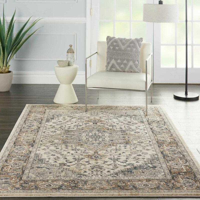 World Menagerie Sashi Oriental Gray/Beige/Cream Area Rug & Reviews